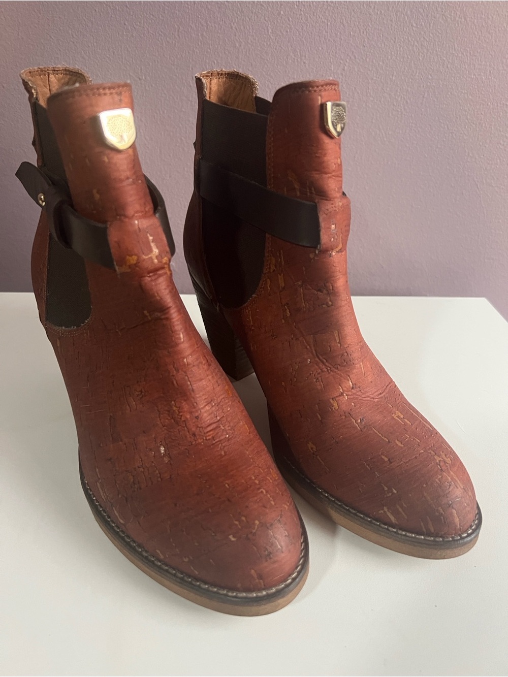 Rutz Walk in Cork Brown Cork Harness Ankle Boots - EU 38 / US 7.5 NWOT